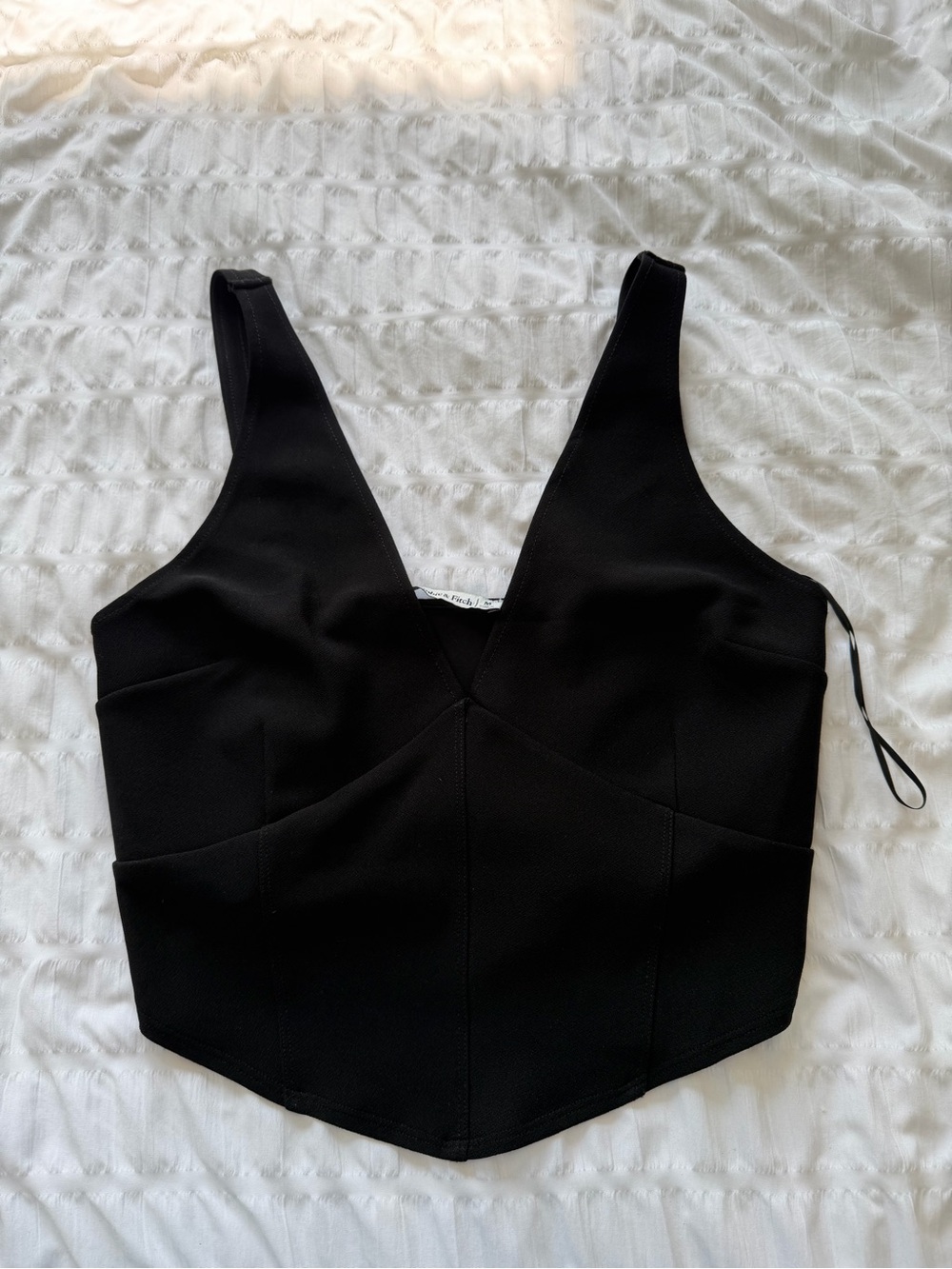 Abercrombie & Fitch Black V-Neck Crop Camisole